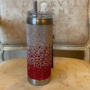 ROYAL GARDEN PARTY COLLECTION OMBRE RED TUMBLER AND STRAP